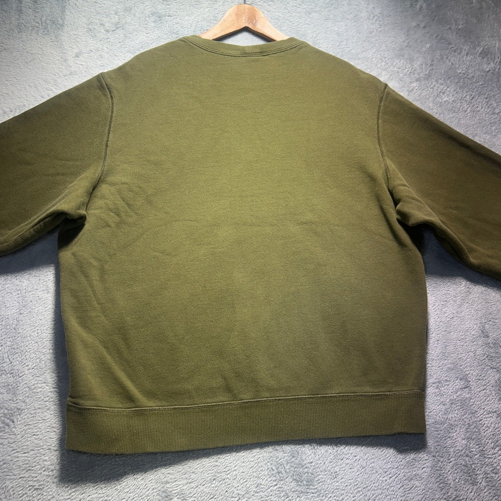 Y2K Nike Sportswear Mens Crewneck Sweatshirt Olive Green Fleece Large 275735-301 - Picture 7 of 9